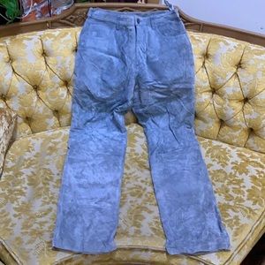 Brandon Thomas blue suede leather pants